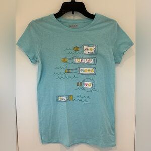 Cute Aqua Graphic T-Shirt